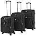 3 Pz Set Di Valigie Trolley Morbide Nere - Foto miniatura 2