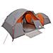 Tenda da Campeggio 5 Persone Grigio e Arancione Impermeabile - Foto miniatura 3