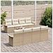 Set di Divani da Giardino 9 Pezzi con Cuscini Beige in Rattan Sintetico - Foto miniatura 3