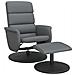 Poltrona Reclinabile con Poggiapiedi Grigia in Similpelle - Foto miniatura 1
