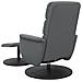 Poltrona Reclinabile con Poggiapiedi Grigia in Similpelle - Foto miniatura 5