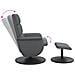 Poltrona Reclinabile con Poggiapiedi Grigia in Similpelle - Foto miniatura 6