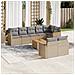 Set Divano da Giardino 9 pz con Cuscini Beige in Polyrattan - Foto miniatura 2