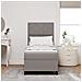 Letto a Molle con Materasso & Luce LED Taupe 80x200 cm Tessuto - Foto miniatura 5