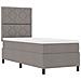Letto a Molle con Materasso & Luce LED Taupe 80x200 cm Tessuto - Foto miniatura 6