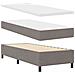 Letto a Molle con Materasso & Luce LED Taupe 80x200 cm Tessuto - Foto miniatura 7
