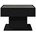 Tavolino Salotto con LED Nero 70x50x45 cm Legno Multistrato - Foto miniatura 6