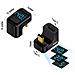 Adattatore Usb-c Femmina A Usb-c Maschio 240w Con Display Digitale A Forma Di U (confezione Da 2) Black - Foto miniatura 3