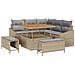 Set Divano da Giardino con cuscino 8 pcs Beige e Grigio Chiaro - Foto miniatura 1