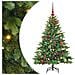 Albero di Natale artificiale con 150 LED Verde 120 cm PE e PVC - Foto miniatura 1