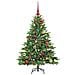 Albero di Natale artificiale con 150 LED Verde 120 cm PE e PVC - Foto miniatura 3