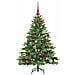 Albero di Natale artificiale con 150 LED Verde 120 cm PE e PVC - Foto miniatura 6