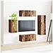 Set mobile TV 4 pcs Legno vecchio Legno multistrato - Foto miniatura 4