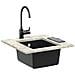 Lavello Nero 370 x 460 mm 80% Quarzo e 20% Resina - Foto miniatura 2