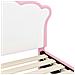 Struttura letto bambini con testata Rosa 80 x 200 cm PU - Foto miniatura 8
