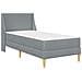 Struttura letto con materasso Grigio chiaro 90 x 200 cm Tessuto - Foto miniatura 3