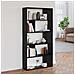 Armadio per Libri Rovere Nero 80 x 24 x 159 cm - Foto miniatura 2