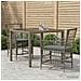 Set da pranzo per esterni 3 pz Grigio polyrattan - Foto miniatura 5