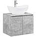 Set di mobili per il bagno Grigio Cemento Legno ingegnerizzato - Foto miniatura 1
