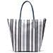Borsa Donna Shopper L. 12.12 Righe Verticali Unica Bianco Blu - Foto miniatura 2