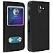 Custodia Galaxy J6 Sportellino 2x Finestre Cover Silicone - Nero - Foto miniatura 1