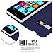 Custodia Compatibile Con Nokia Lumia 640 In Classy Blu Scuro - Coperchio Protettiva Con Chiusura Magnetica, Funzione Stand E Tasca Per Le Carte - Foto miniatura 4