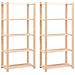 Scaffali A 5 Livelli 2 Pz 80x38x170 Cm Massello Pino Fsc 250 Kg - Foto miniatura 1