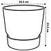 Greenville Pflanztopf Ø 25 Cm Vaso Per Piante Nero - Foto miniatura 2