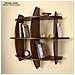 Libreria In Legno Da Parete Mobile Scaffale Libri Mod. Pepe Noce L75 X P30 X 75h - Foto miniatura 1