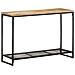 Tavolo Consolle 110x35x75 Cm In Legno Massello Di Mango - Foto miniatura 10