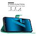 Custodia Compatibile Con Samsung Galaxy A40 / A40s In Turchese Fiore - Coperchio Protettivo In Design Floreale Con Chiusura Magnetica, Funzione Stand E Slot Per Carte - Foto miniatura 3