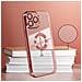 Cover Silicone Iphone 14 Pro Max Trasparente Bordo Rosa Cromato - Foto miniatura 3