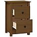 Comodino Miele 40x35x61,5 Cm In Legno Massello Di Pino - Foto miniatura 3