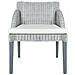 Sedia da Pranzo con Cuscino Grigio in Rattan Naturale 60 x 59 x 76 cm - Foto miniatura 2