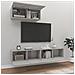Set di Mobili Porta TV 3 pz Grigio Cemento in Legno Multistrato - Foto miniatura 3