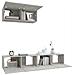 Set di Mobili Porta TV 3 pz Grigio Cemento in Legno Multistrato - Foto miniatura 4