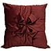 Cuscino Arredo Imbottito Sfoderabile In Velluto Con Fiocco Colore Bordeaux Josel In Tinta Unita - Foto miniatura 1