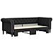 Divano Letto Con Letto Estraibile Nero 90x200 Cm In Similpelle - Foto miniatura 3
