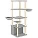 Albero Per Gatti Con Tiragraffi In Sisal Grigio Chiaro 147 Cm - Foto miniatura 1