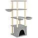 Albero Per Gatti Con Tiragraffi In Sisal Grigio Chiaro 147 Cm - Foto miniatura 3