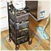 Carrello Trolley Cucina In Metallo 6 Ripiani 26x85 4 Ruote Salvaspazio Nero - Foto miniatura 3