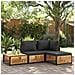 Sgabello Da Giardino Con Cuscini 68x68x30 Cm Massello Acacia - Foto miniatura 3