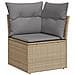 Set Divano Da Giardino 6 Pz Con Cuscini Beige In Polyrattan - Foto miniatura 4