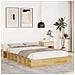 Struttura Letto Senza Materasso 120x190 Cm In Legno Di Rovere - Foto miniatura 1