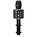 Microfono Karaoke Bluetooth Con Altoparlante Ed Effetti Di Illuminazione Musicale, Nero - Foto miniatura 1