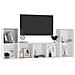Set Mobili Porta Tv 3 Pz Bianco In Legno Multistrato - Foto miniatura 2