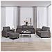 Set di Divani 4 pz con Cuscini Grigio in Similpelle - Foto miniatura 2