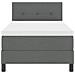 Letto Box Spring con Materasso Grigio Scuro 100x200 cm Tessuto - Foto miniatura 8