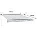 Tenda Saule 3,5 × 3 M Con Semicupio - Tessuto Antracite E Struttura Grigia - Foto miniatura 2