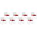 Set Di 8 Cuscini Per Sedie Sassari Premium 46 X 46 Cm Rosso - Foto miniatura 7